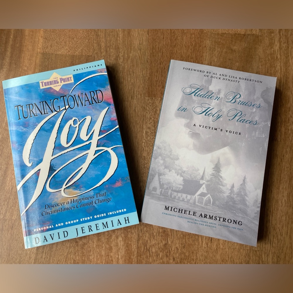 HiddenBruises Michele ArmstrongTurning Toward Joy by David Jeremiah - Blue Cover